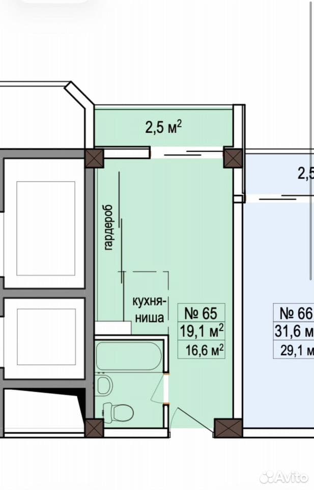 Квартира-студия, 20 м², 6/11 эт.