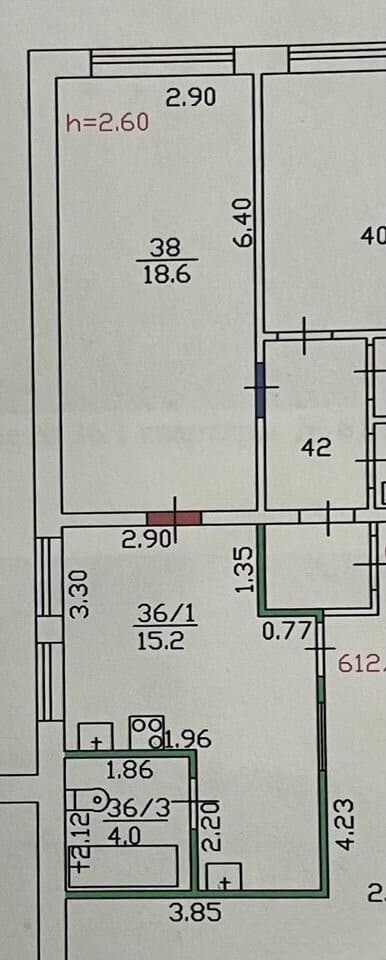 1-к. квартира, 37,8 м², 6/9 эт.
