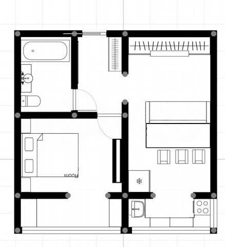 2-к. квартира, 45 м², 4/12 эт.