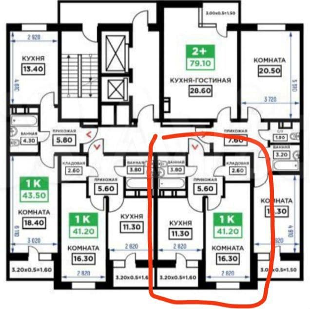 1-к. квартира, 40 м², 12/19 эт.