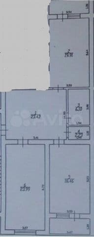 3-к. квартира, 94 м², 1/7 эт.