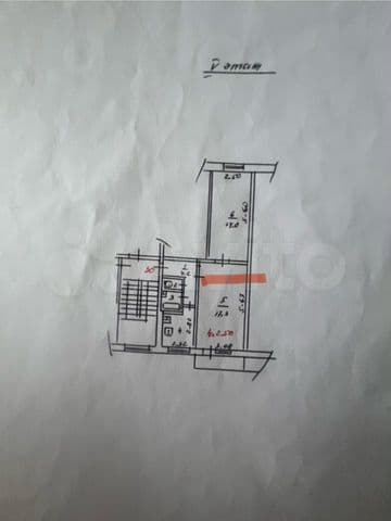 2-к. квартира, 44.3 м², 5/5 эт.